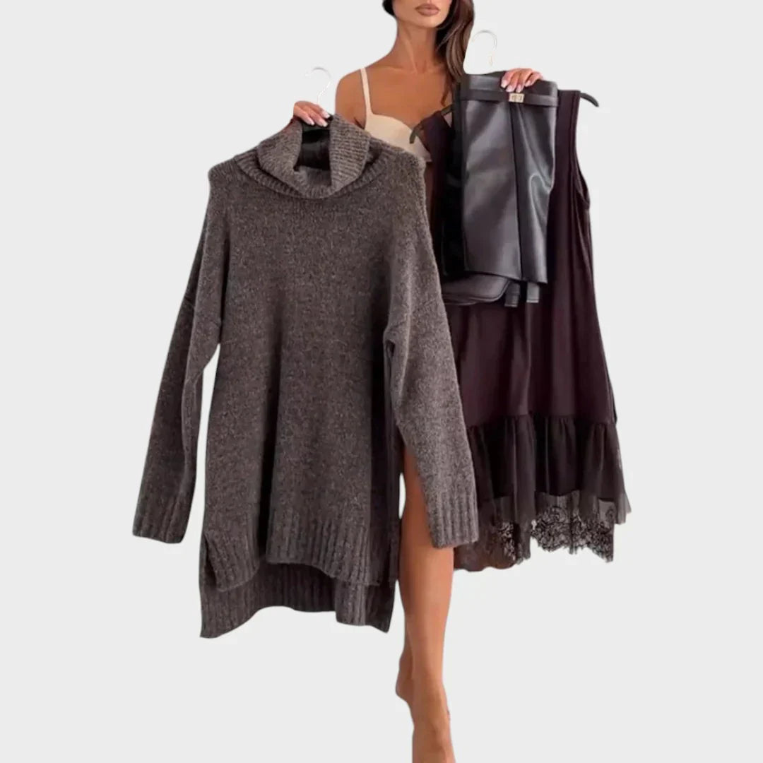 Barbary - Ensemble 2pcs Pull et Robe Superposable