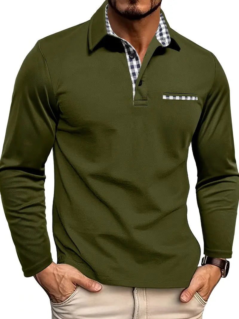 Estevan - Polo Premium con Detalles a Cuadros