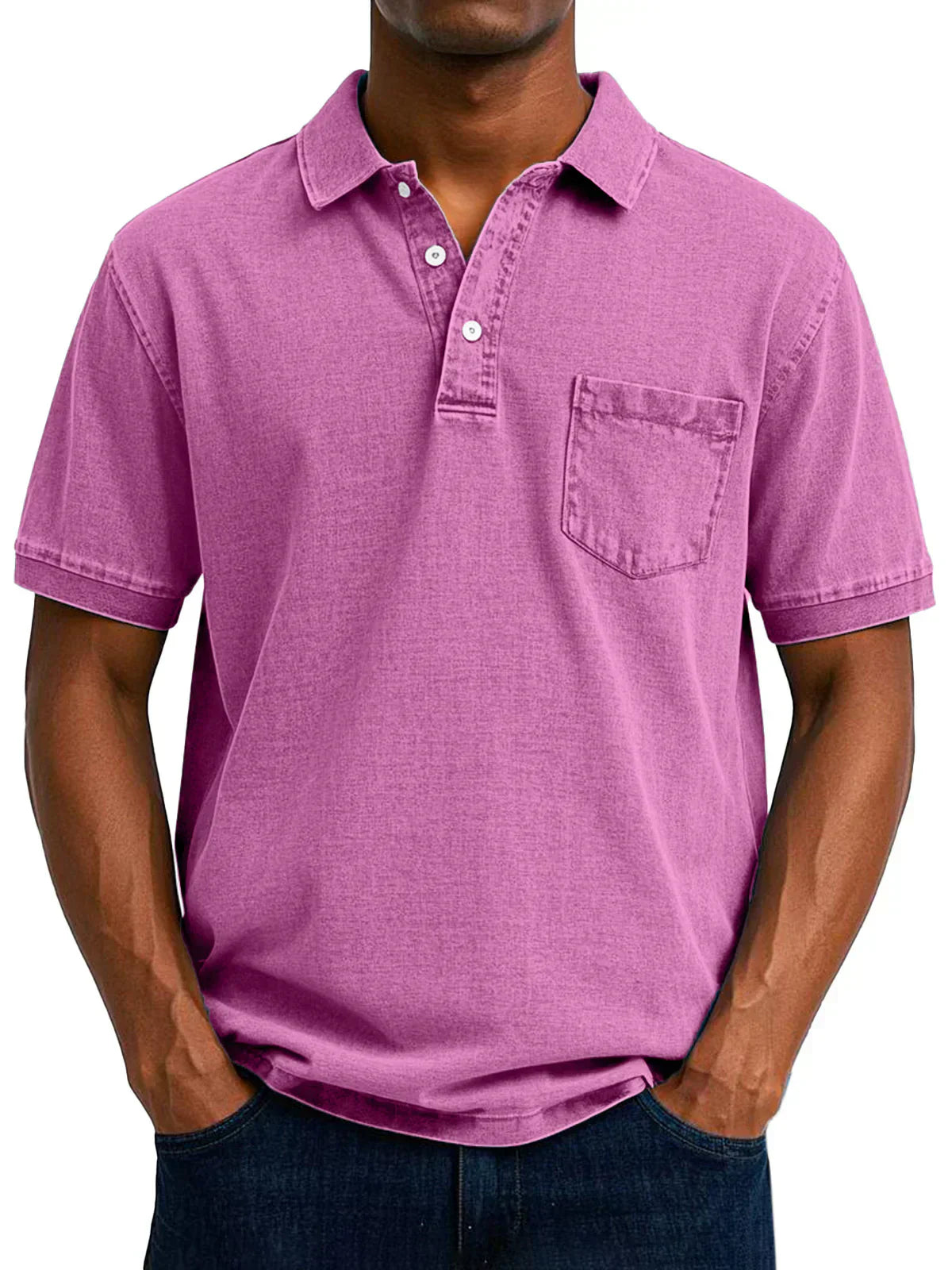 Antonio - Retro Polo z Prémiového Ľahkého Denimu