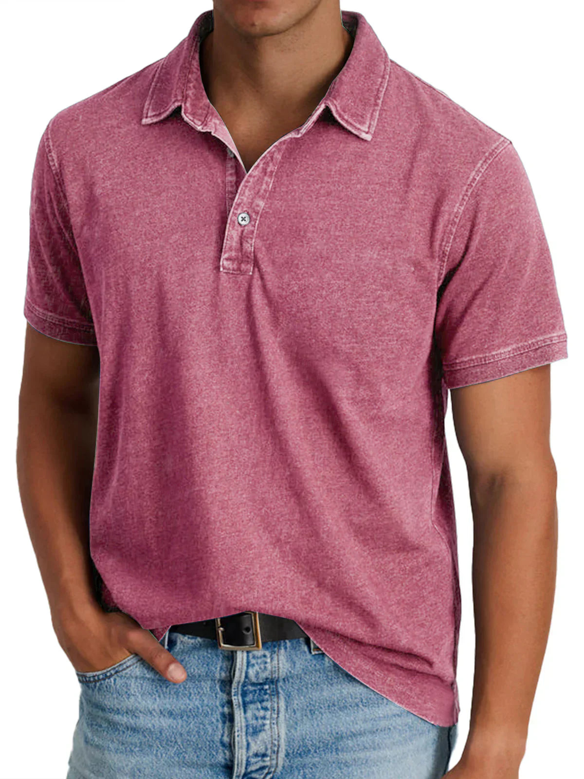 Blaise - Premium Let Denim Kvalitets Poloshirt
