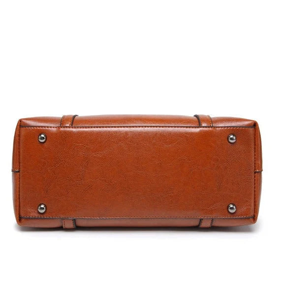 Laila - Bolso Tote Grande Vintage de Cuero
