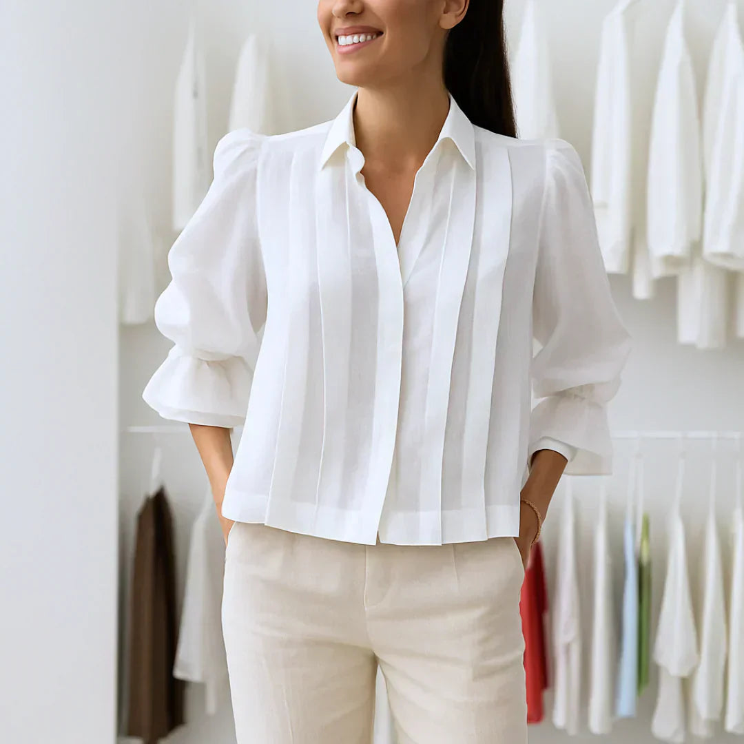 Darina - Elegantná a Ženská Plisovaná Košeľa