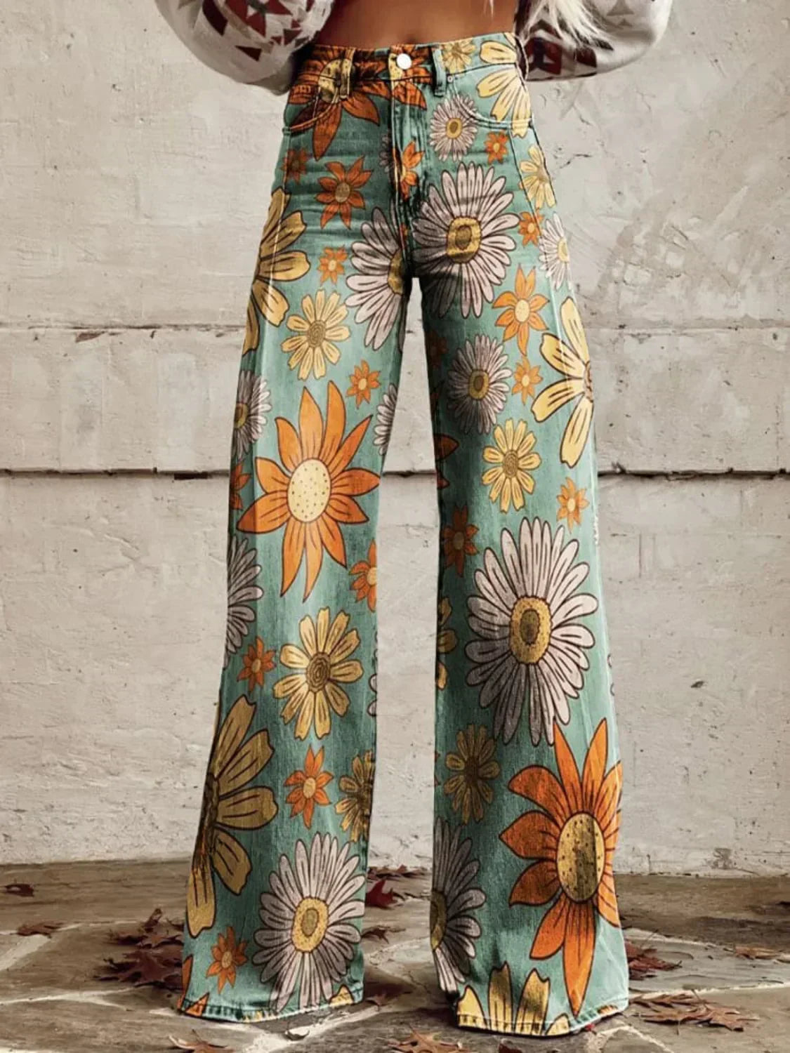 Guinia - Vintage Blomstermønstrede Bukser
