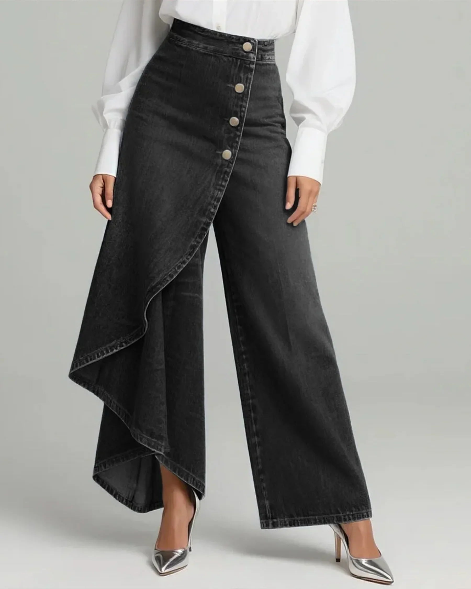 Herma - Jeans de Denim Superior con Diseño Tipo Cartera