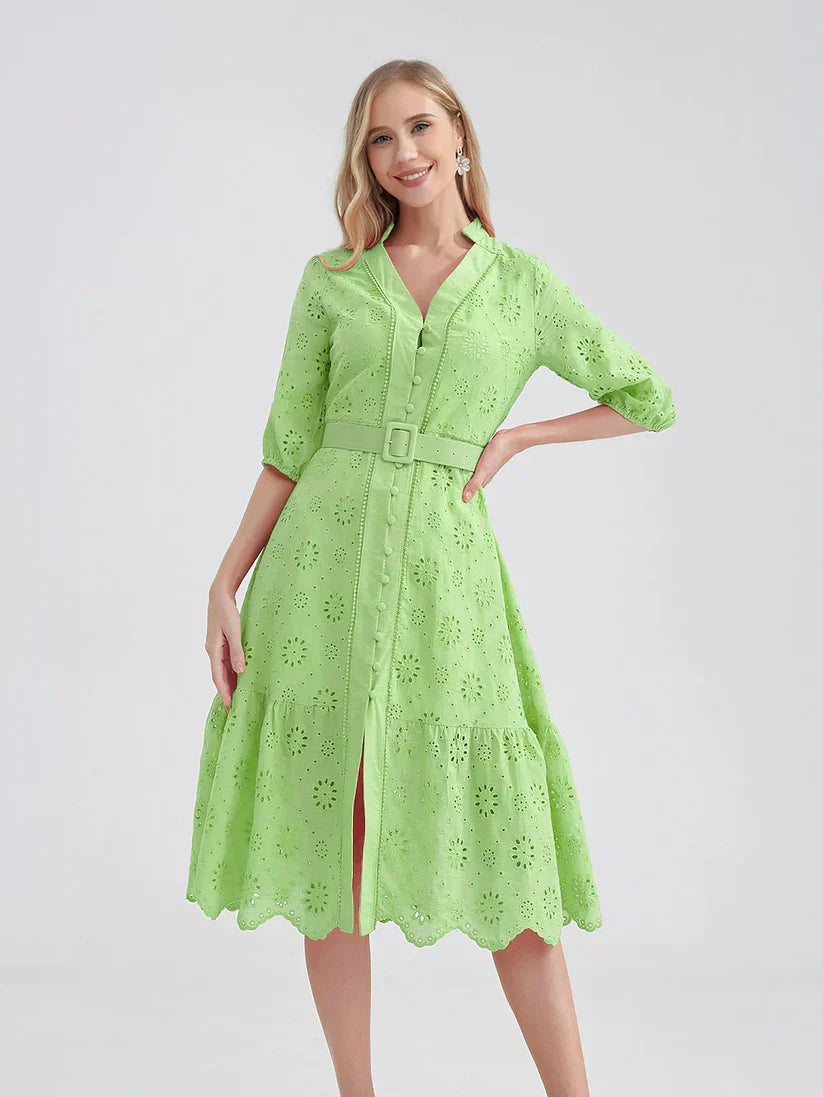 Célestine - Robe Brodée Luxe - été 2024
