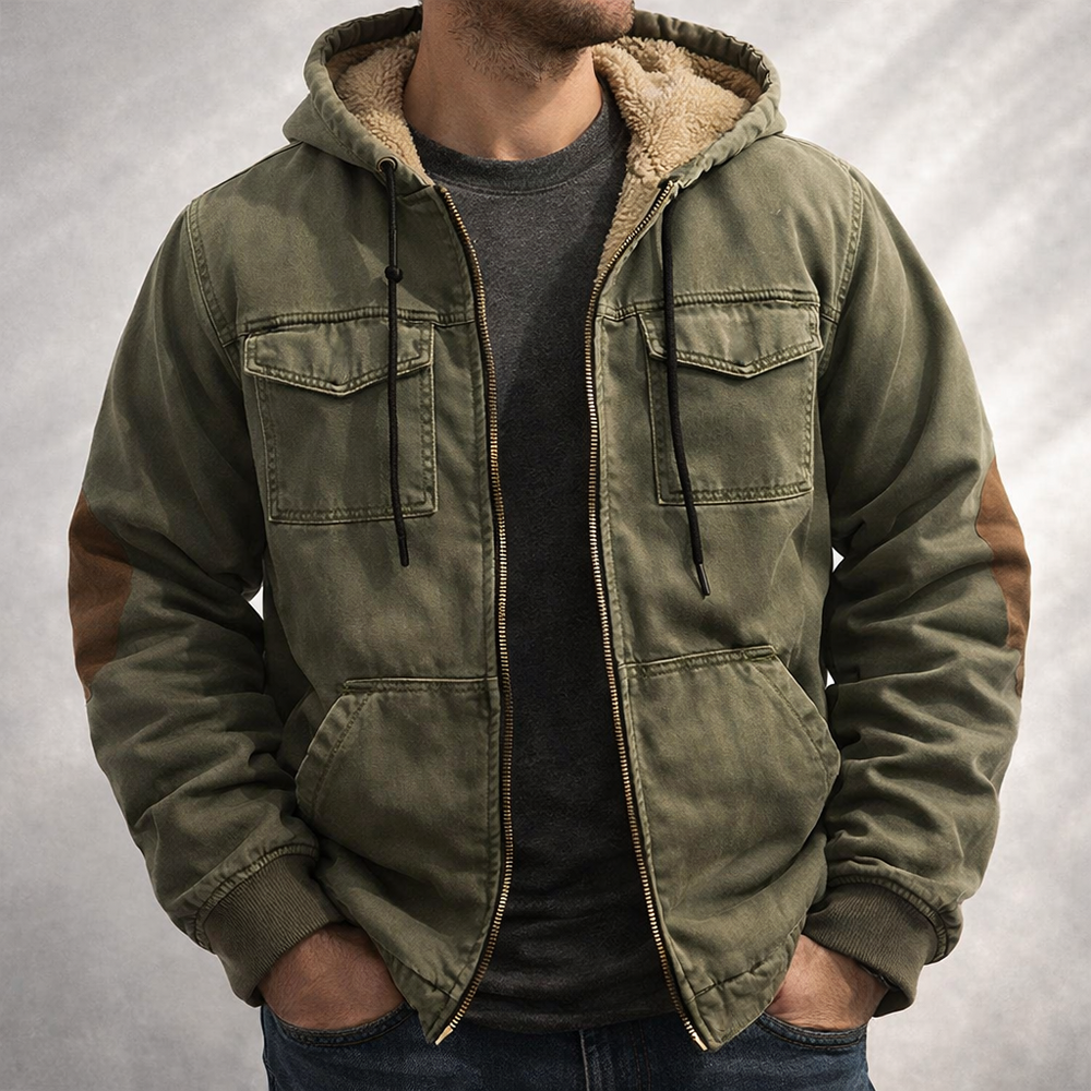 Gishto - Chaqueta de Felpa Estilo Cargo Confiable
