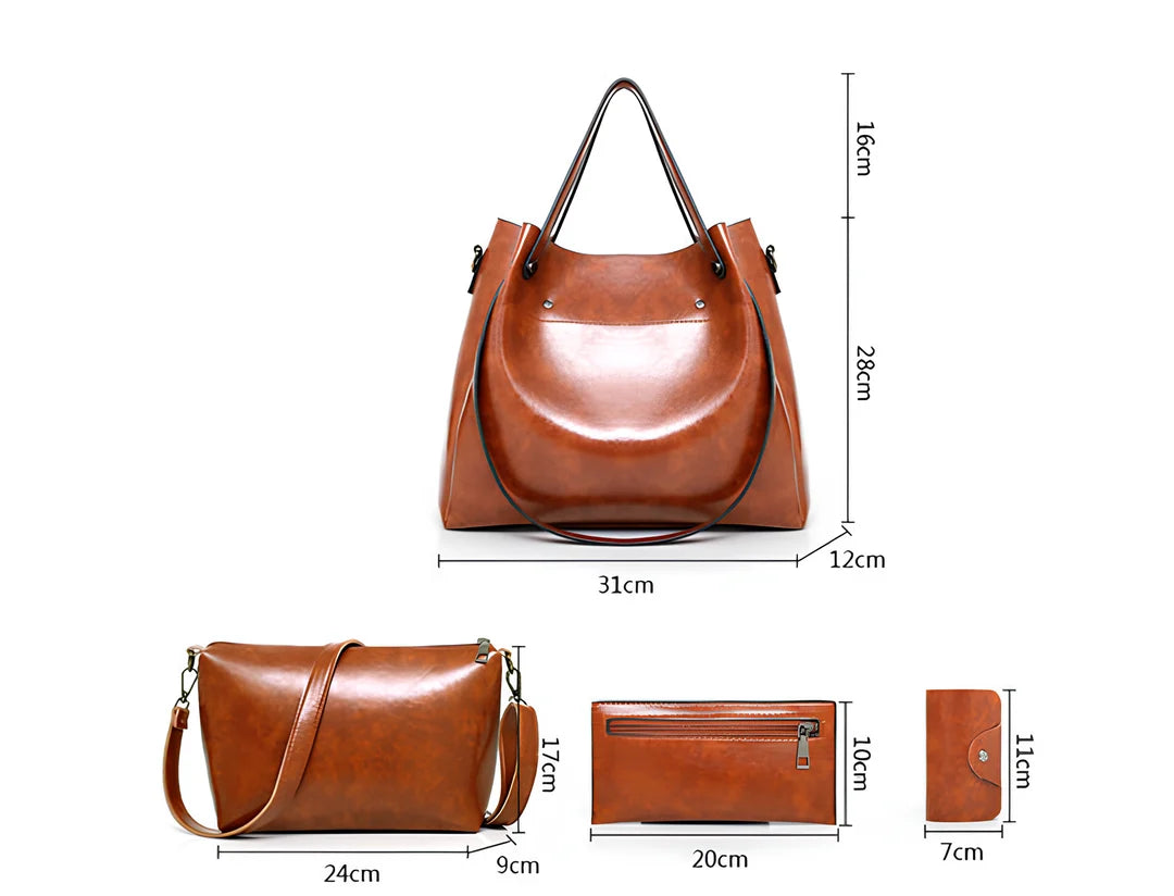 Gilda - Conjunto de Bolsos de Cuero 4pzs
