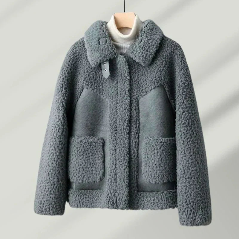 Inna - Veste Chaude en Laine Mélangée Sherpa