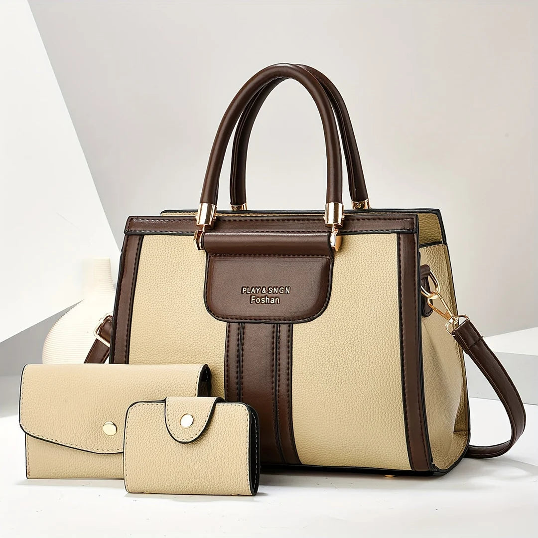 Mallia - Conjunto de Bolsos de Cuero 3pzs Elegante
