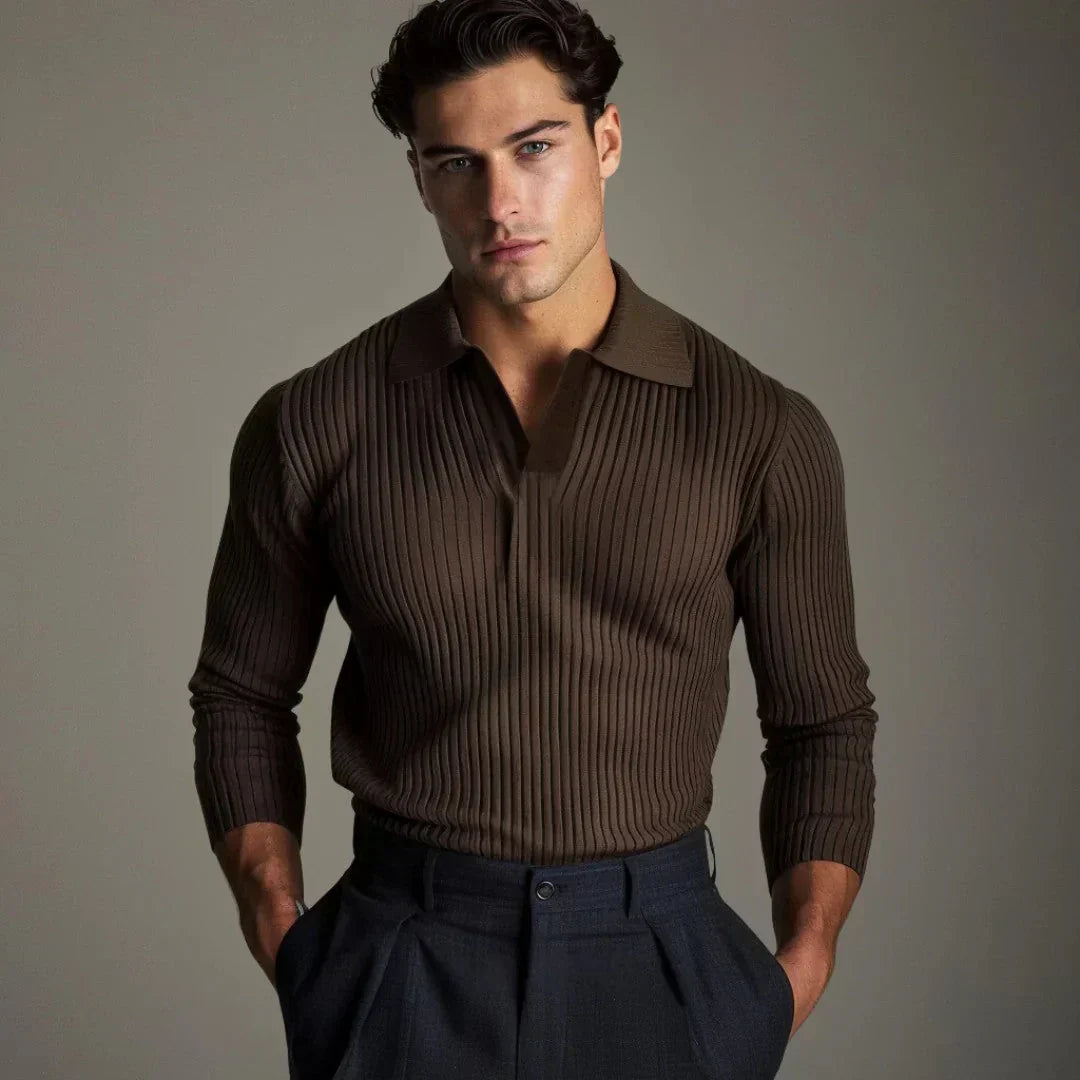 Tristan - Pull Col V Élégance Masculine