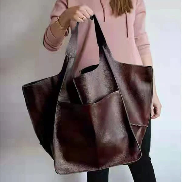 Sinda - Bolso Tote Oversize Minimalista de Cuero