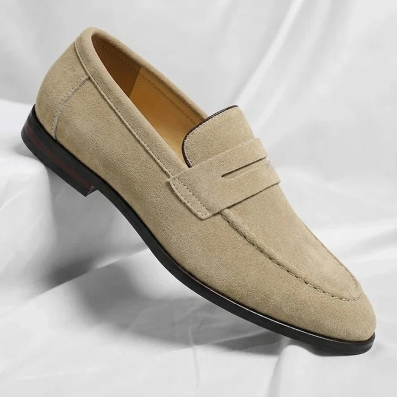Rouben - Mocasines Retro Chic de Ante Natural