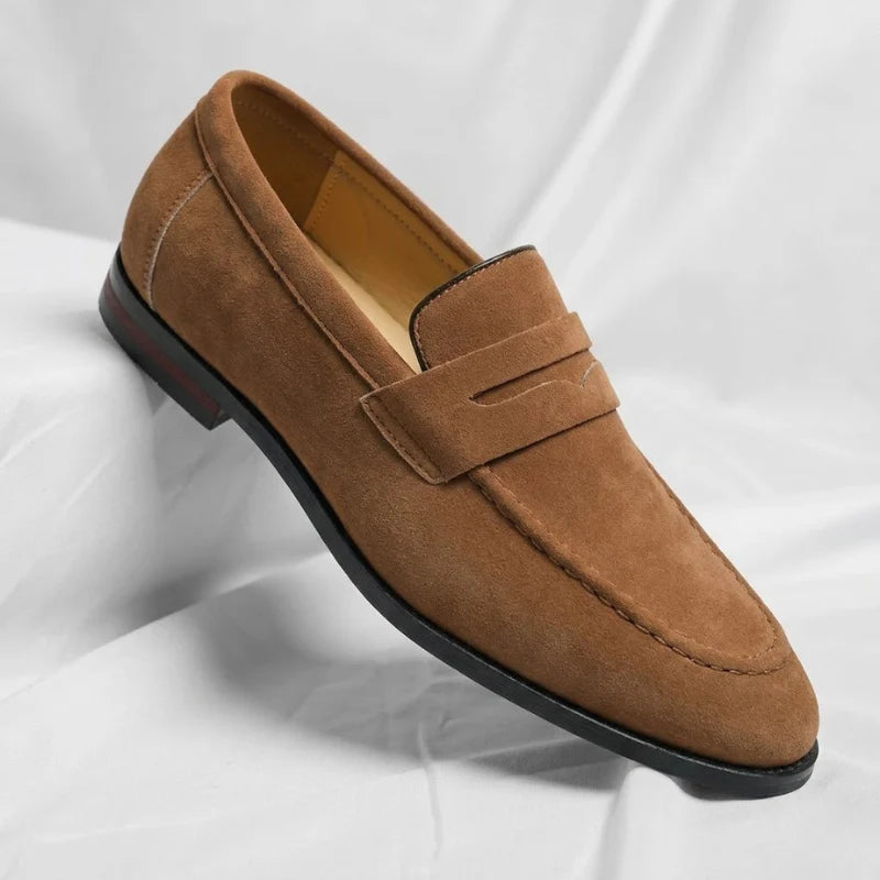 Rouben - Mocasines Retro Chic de Ante Natural