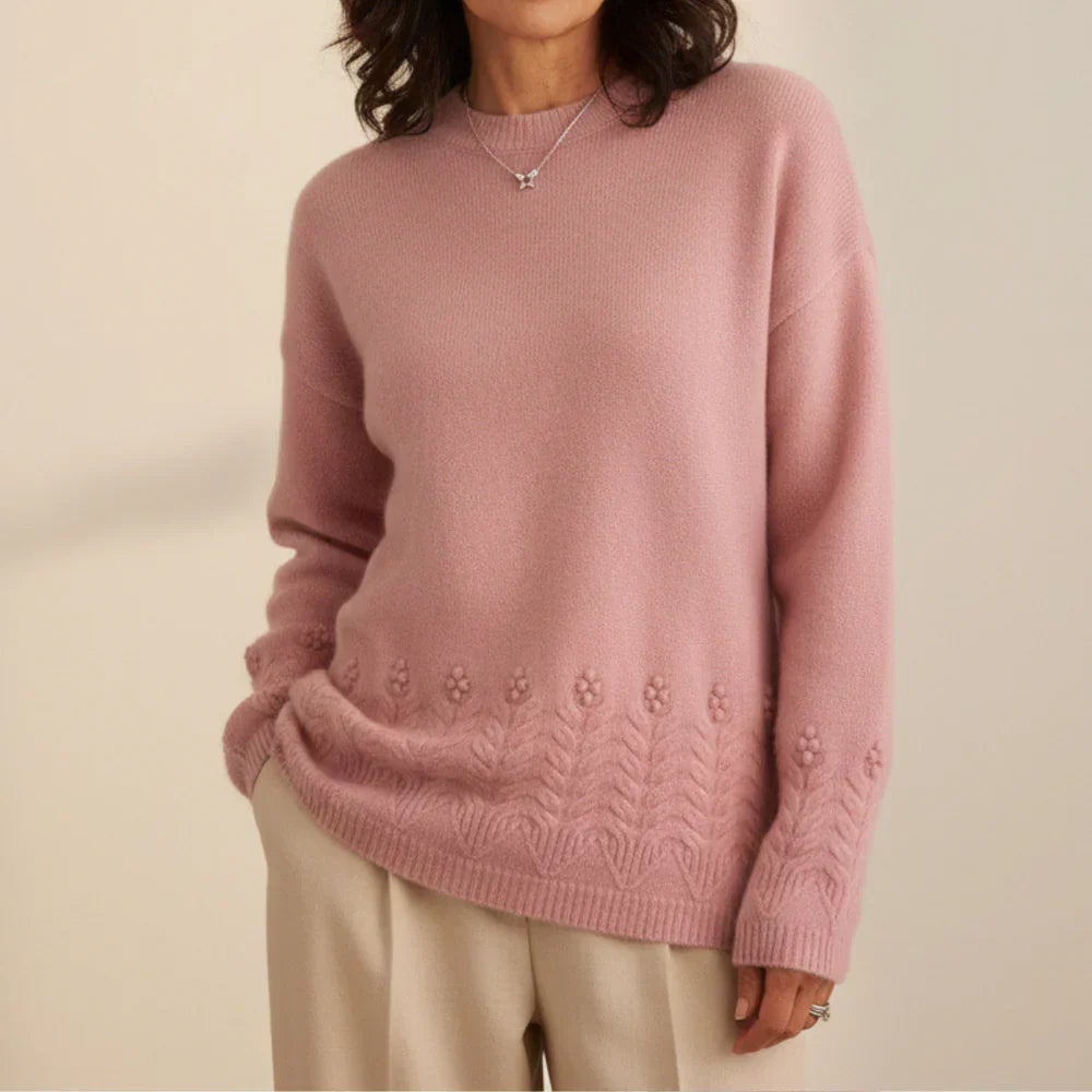 Claudia - Pull Doux Mélange Raffiné de Laine et Cachemire