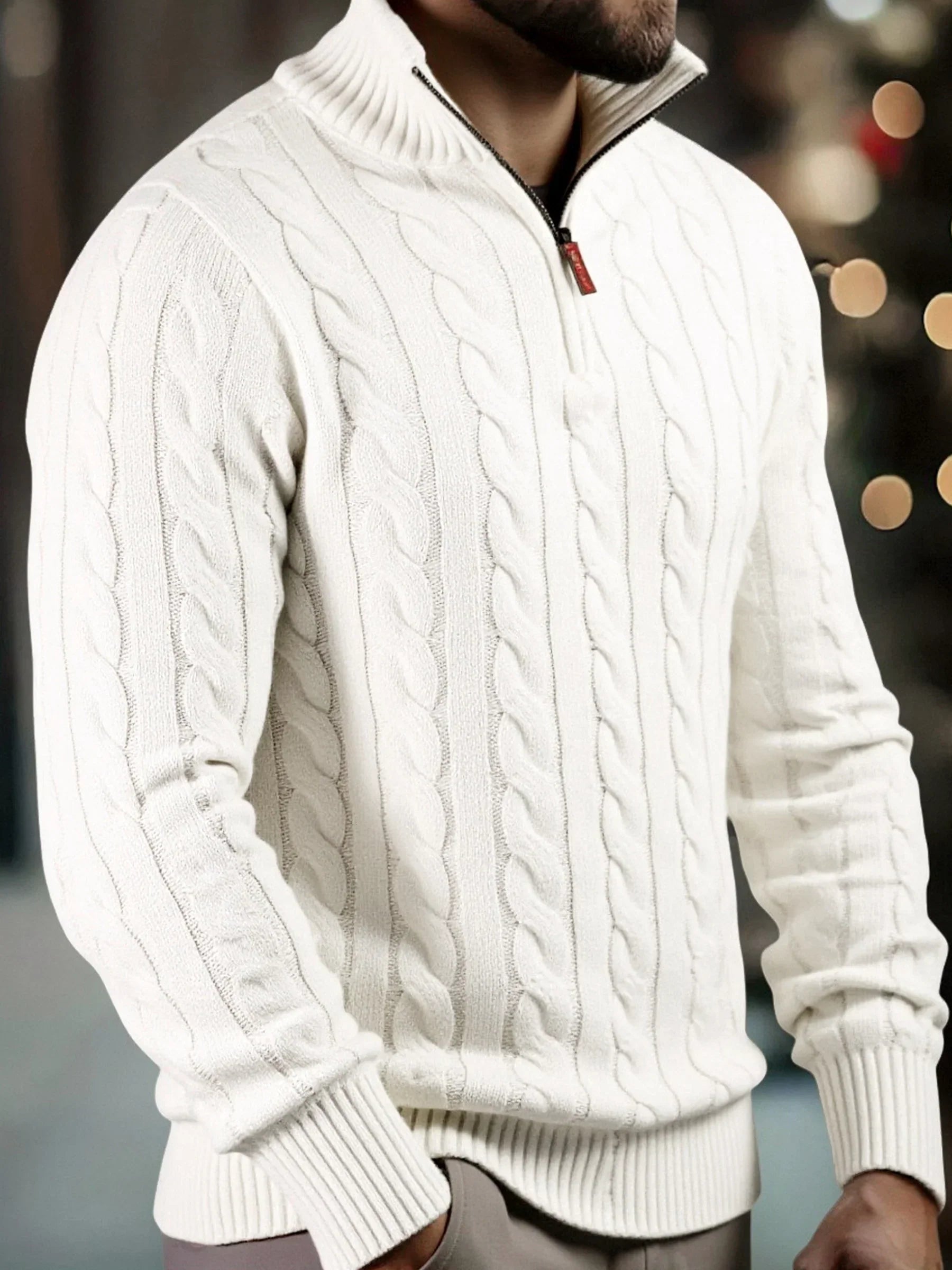 Grigor - Pull Camionneur Maille Naturelle Premium Torsadée