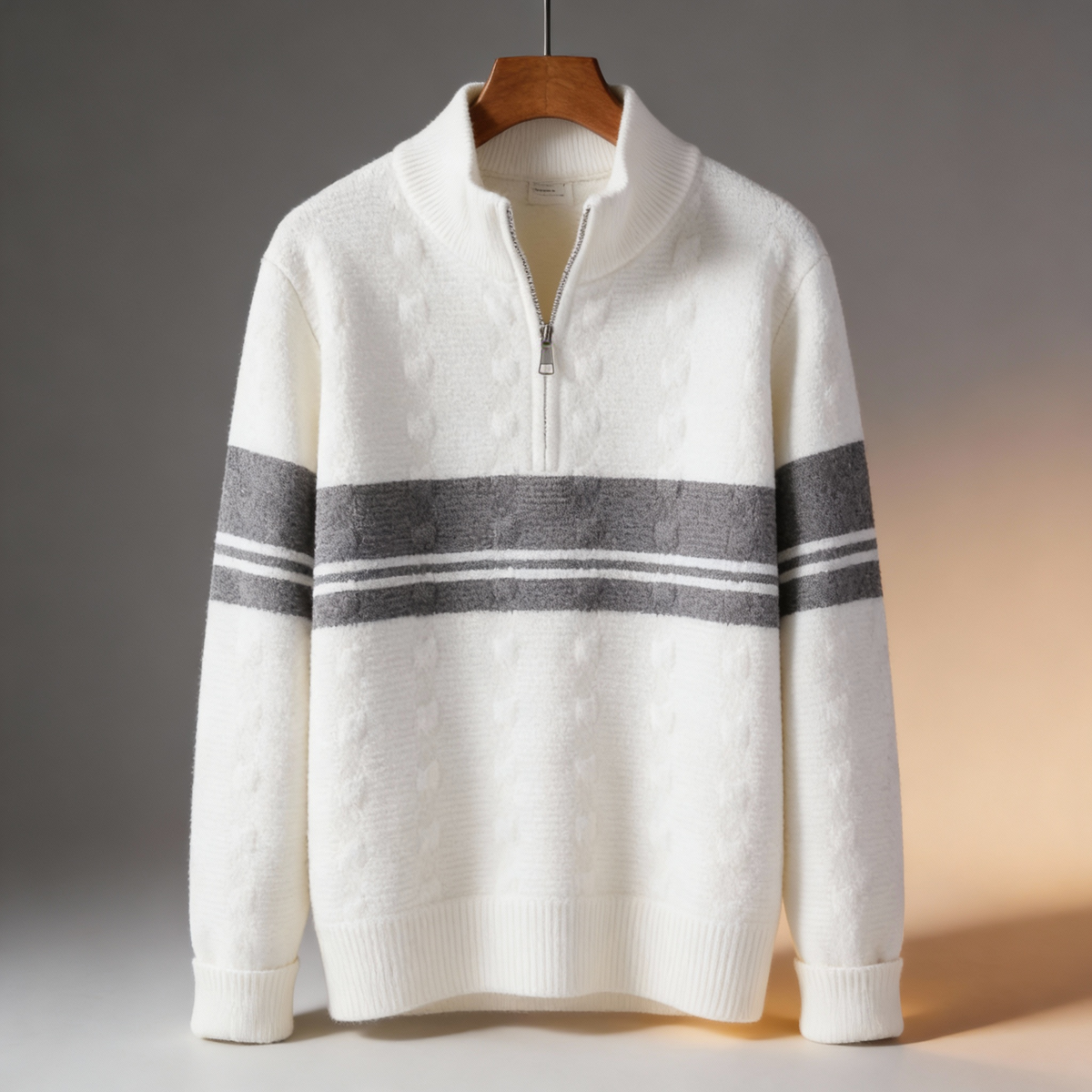 Achraf - Pull Camionneur en Maille Texturée