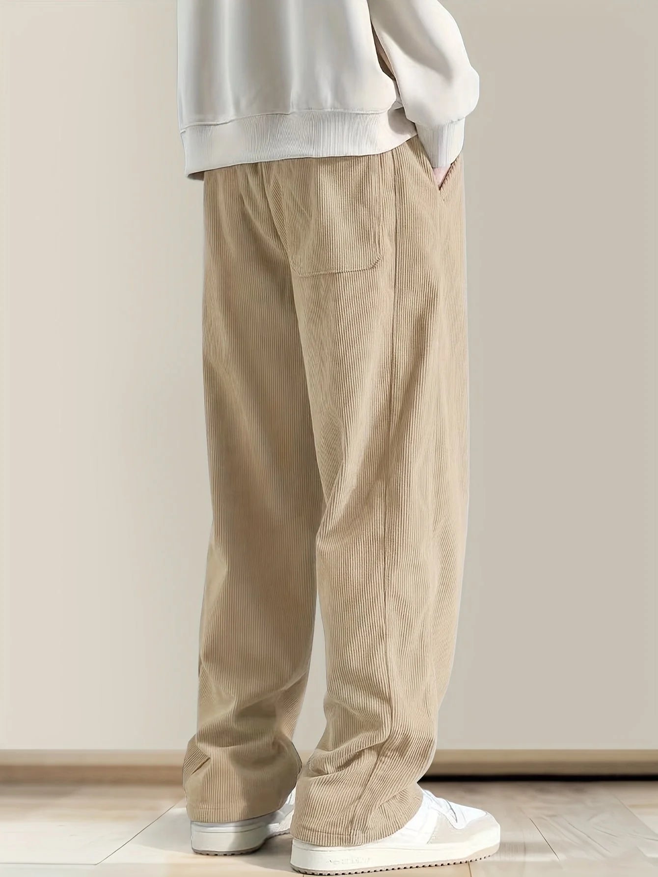Elis - Pantalón Amplio de Pana con Cintura Ajustable