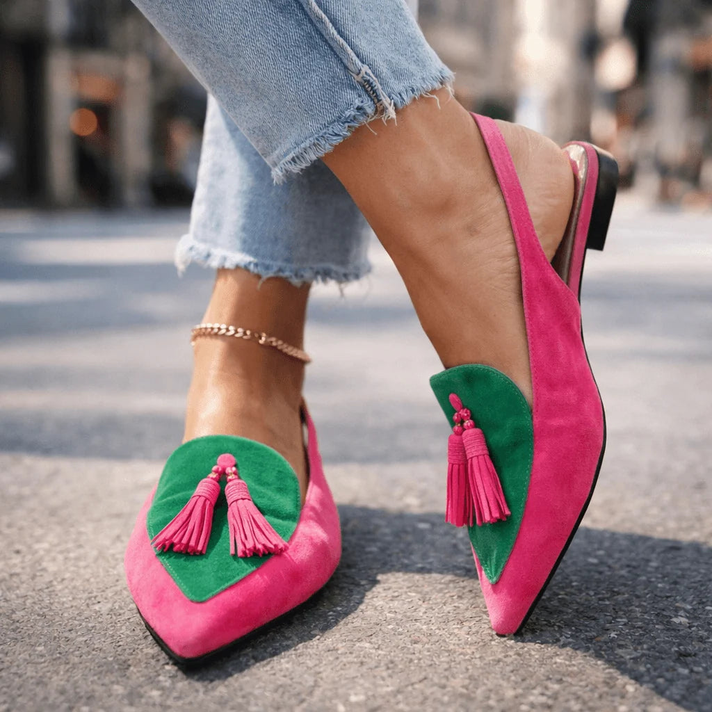 Zeynab - Zapatos Elegantes de Punta Fina con Tiras Ajustables