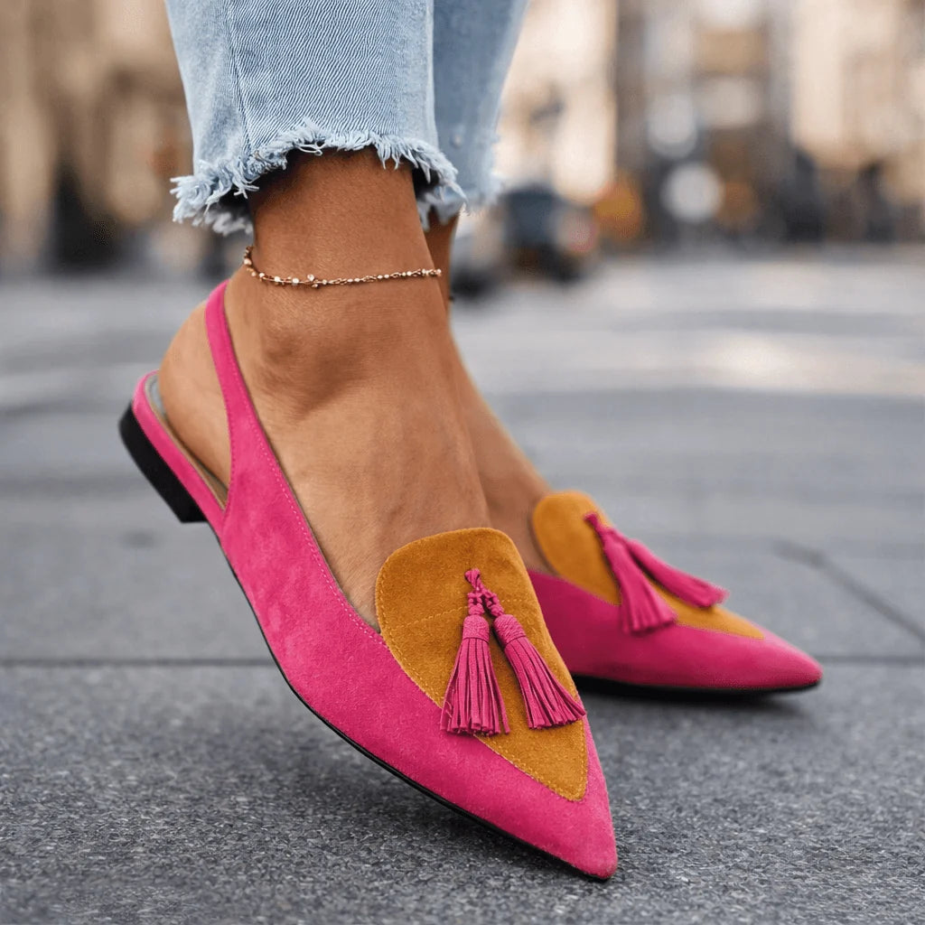Zeynab - Zapatos Elegantes de Punta Fina con Tiras Ajustables