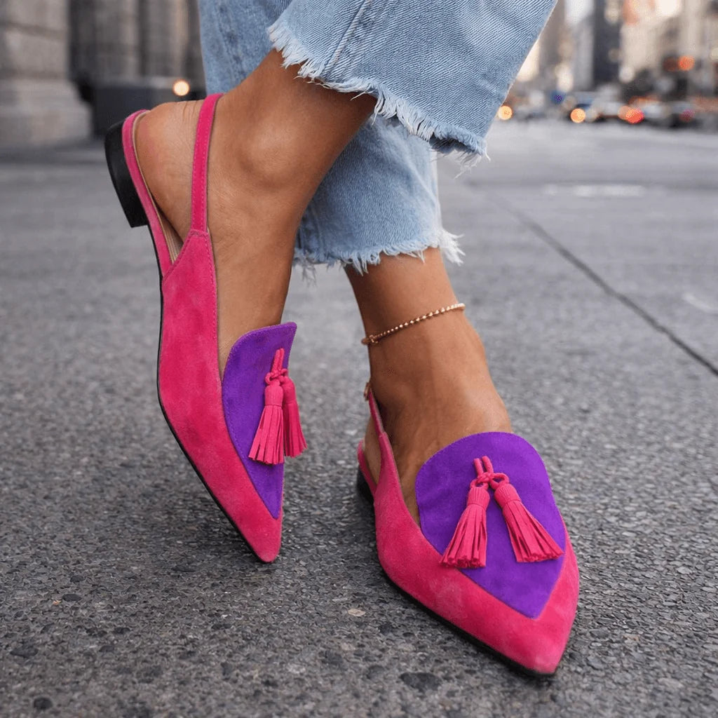 Zeynab - Zapatos Elegantes de Punta Fina con Tiras Ajustables