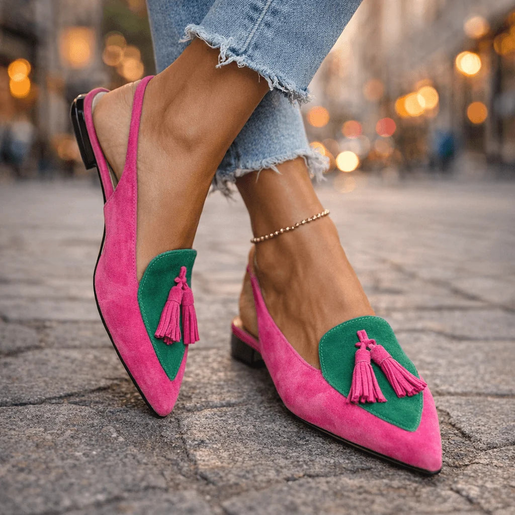 Zeynab - Zapatos Elegantes de Punta Fina con Tiras Ajustables