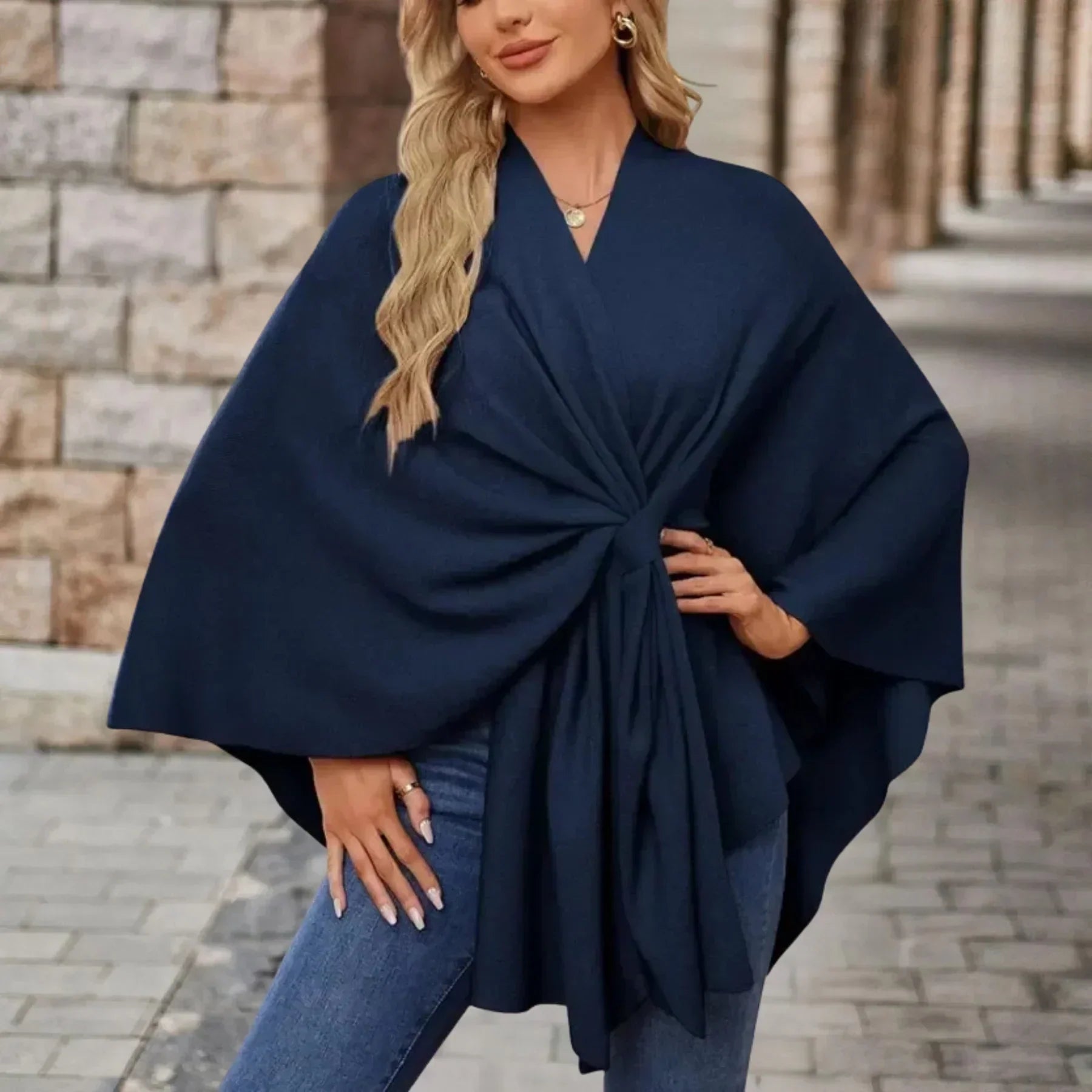 Cassidy - Elegantný Pohodlný Šálový Kabát