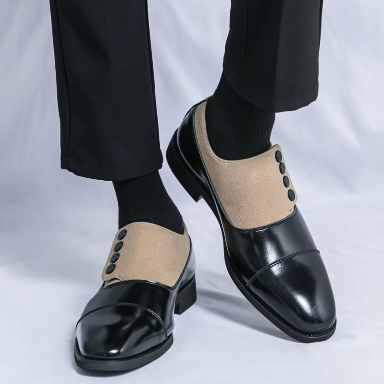 Frédéric - Derbies Boutonnés en Cuir Premium