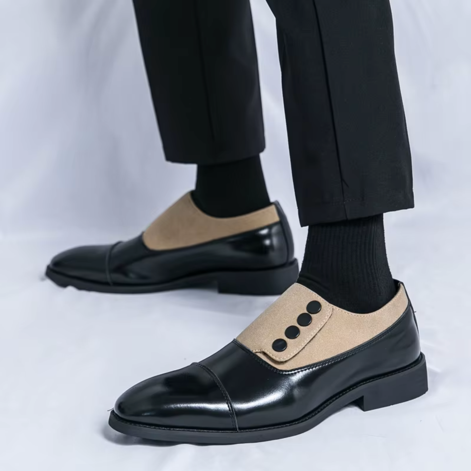 Frédéric - Derbies Boutonnés en Cuir Premium