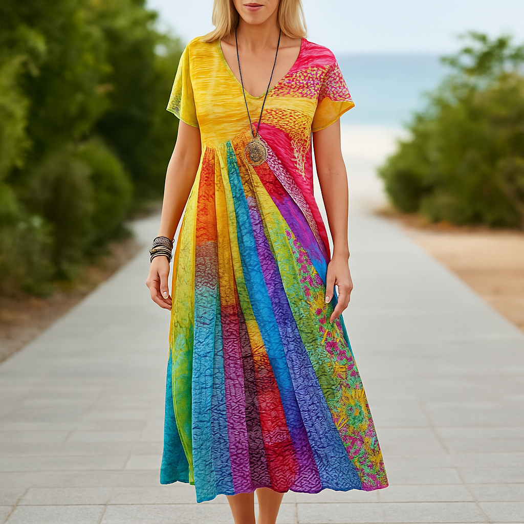 Austra - Vestido Artístico de Algodón Orgánico