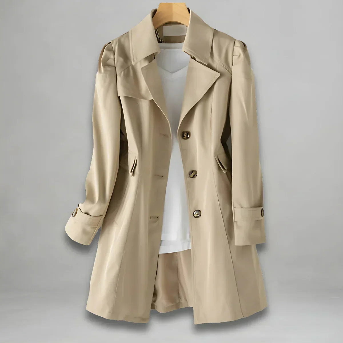 Elisenda - Klasický Esenciální Středně Dlouhý Trenchcoat