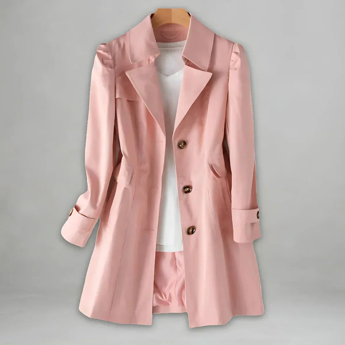 Elisenda - Klasický Esenciální Středně Dlouhý Trenchcoat