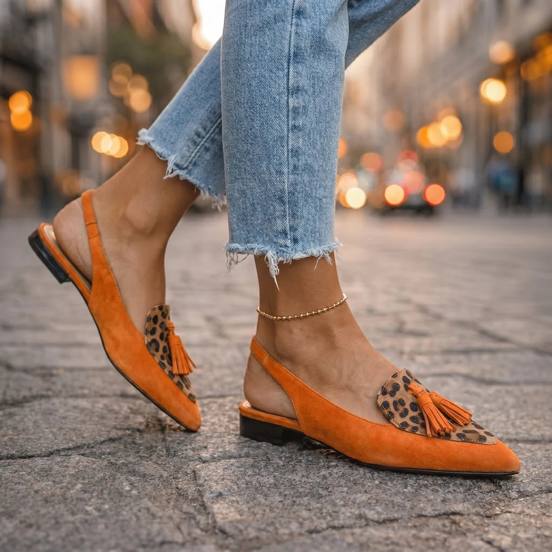 Zeynab - Zapatos Elegantes de Punta Fina con Tiras Ajustables