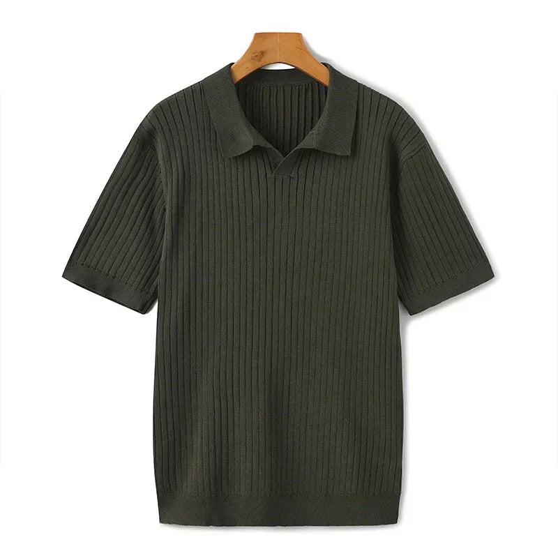 Dimitri - Premium Ribbet Strikket Poloshirt