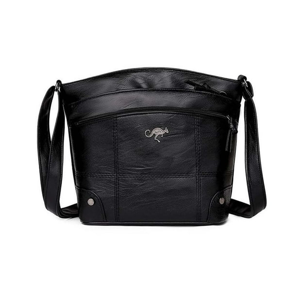 Celya - Bolso Bandolera de Cuero Emblema Canguro