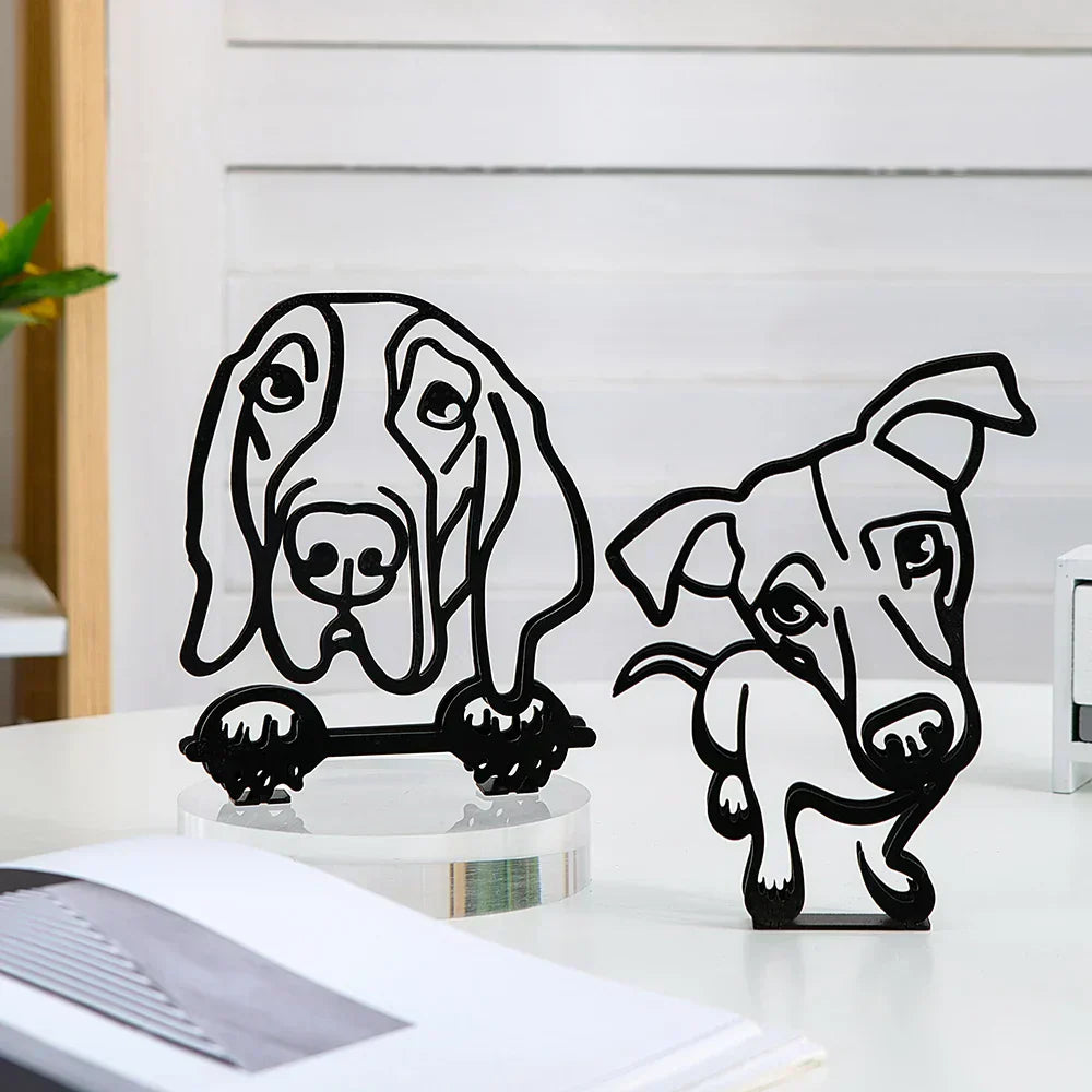 Skund™ - Hunderrace Line Art Skulptur