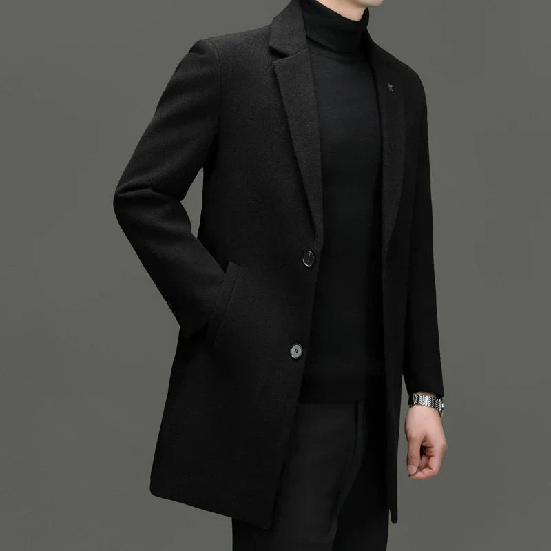 Arthur - Elegantní Dlouhý Vlněný Kabát