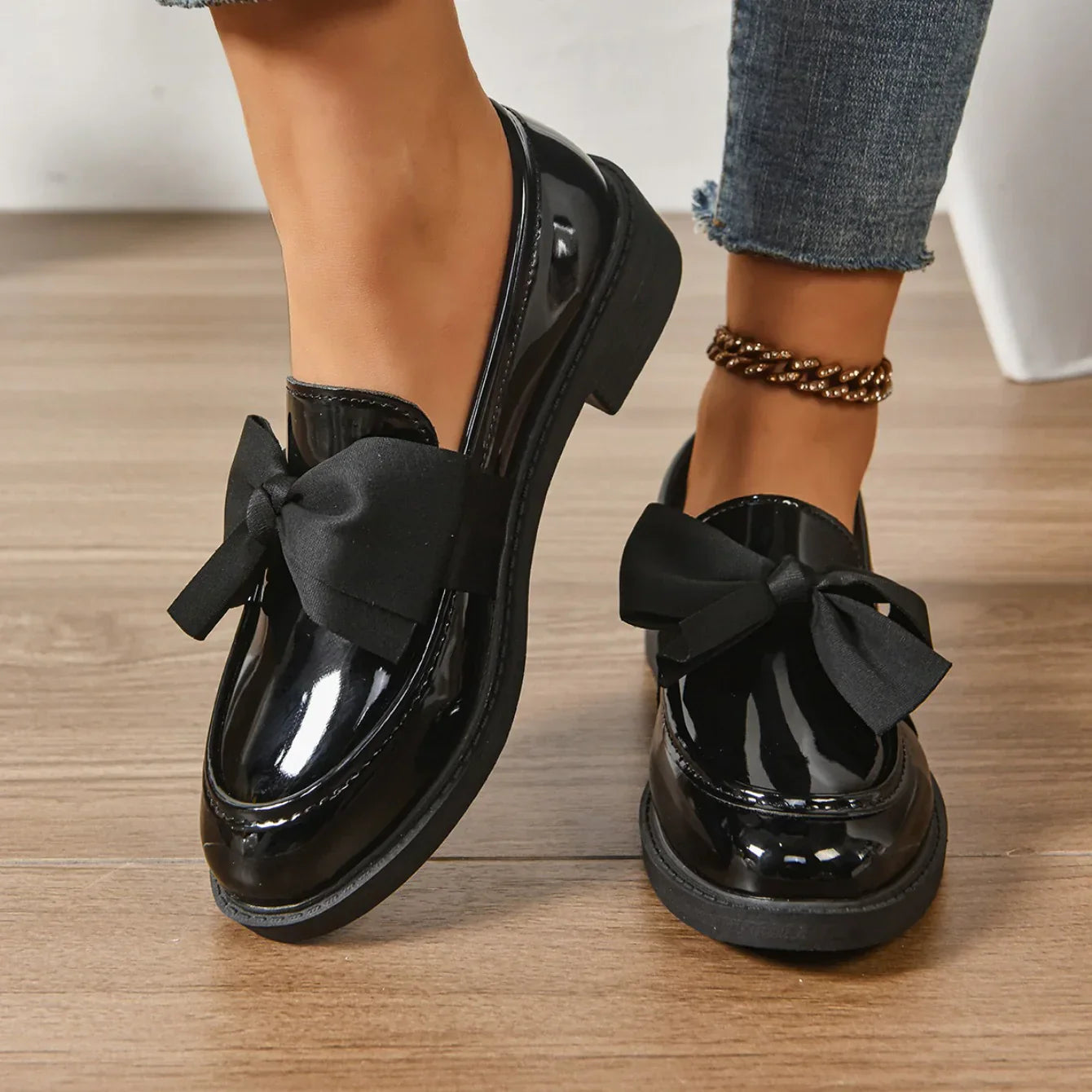 Syuzi - Mocassins Vernis à Nœud Plateforme Confort