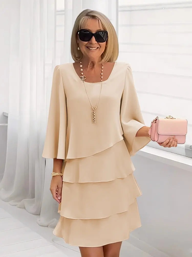 Dolores - Vestido Confort Chic con Volantes (collar de regalo)