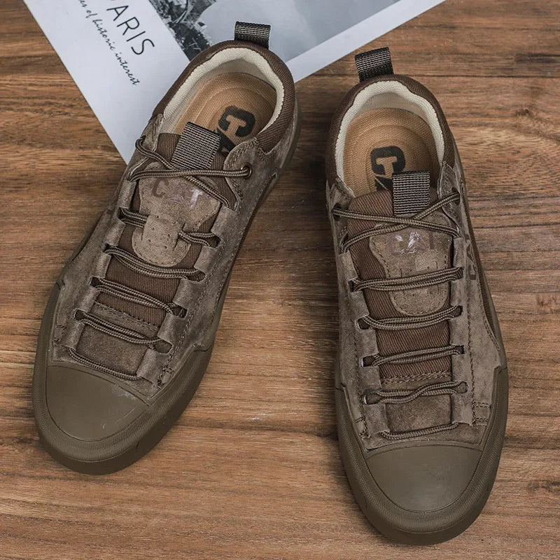 Rodney - Robuste Urbane Sneakers i Børstet Læder