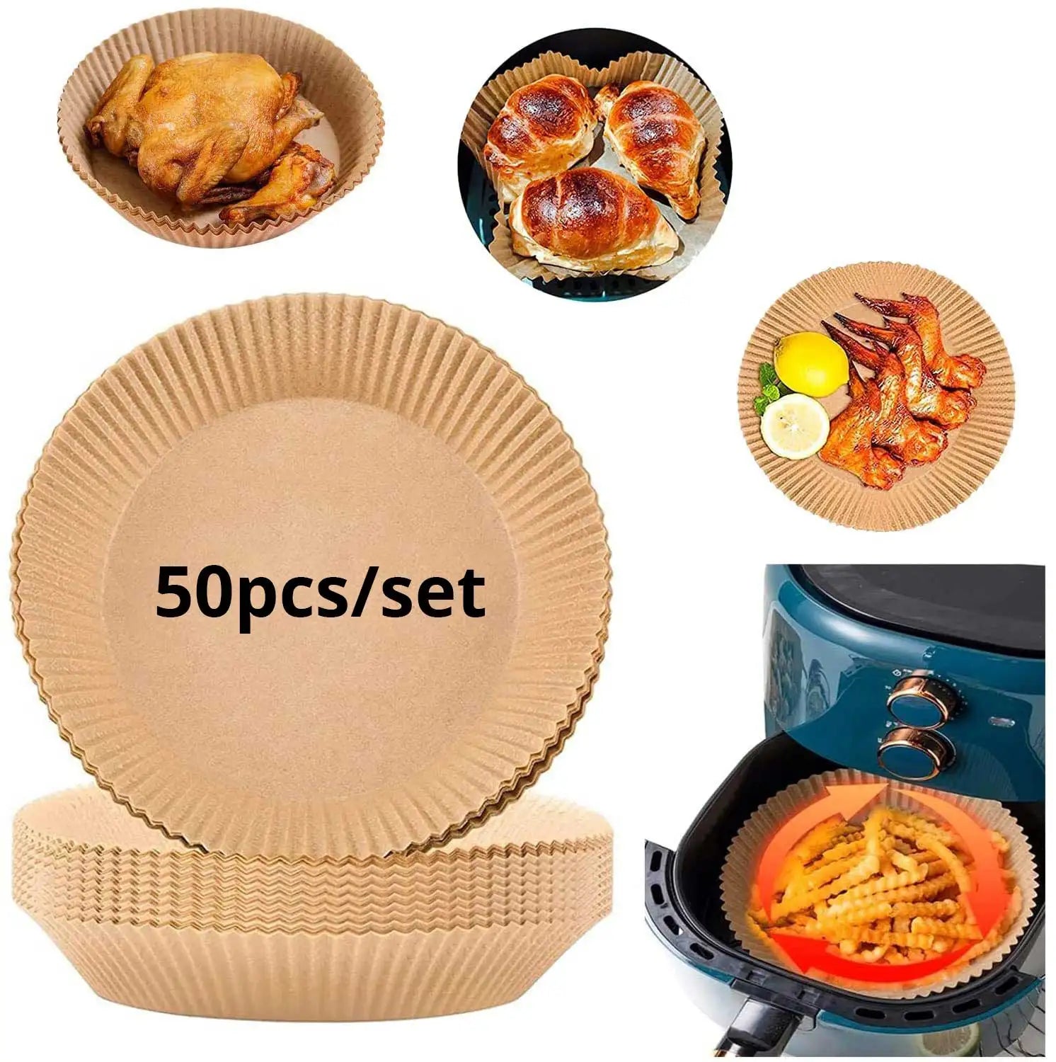 Bakper® Papier Multiusage pour Airfryer x50