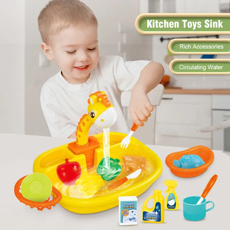 Kitcheau® Jeu Évier Électrique à Eau 17pcs