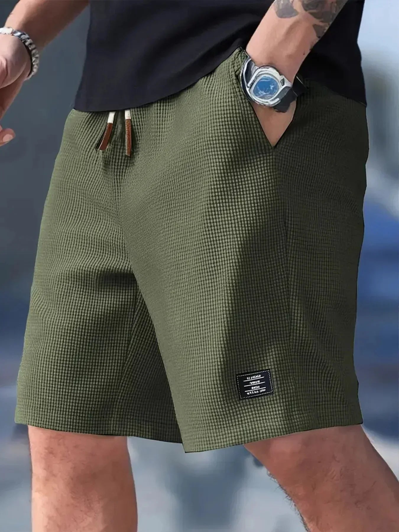 Aronis - Shorts Premium Transpirables con Textura