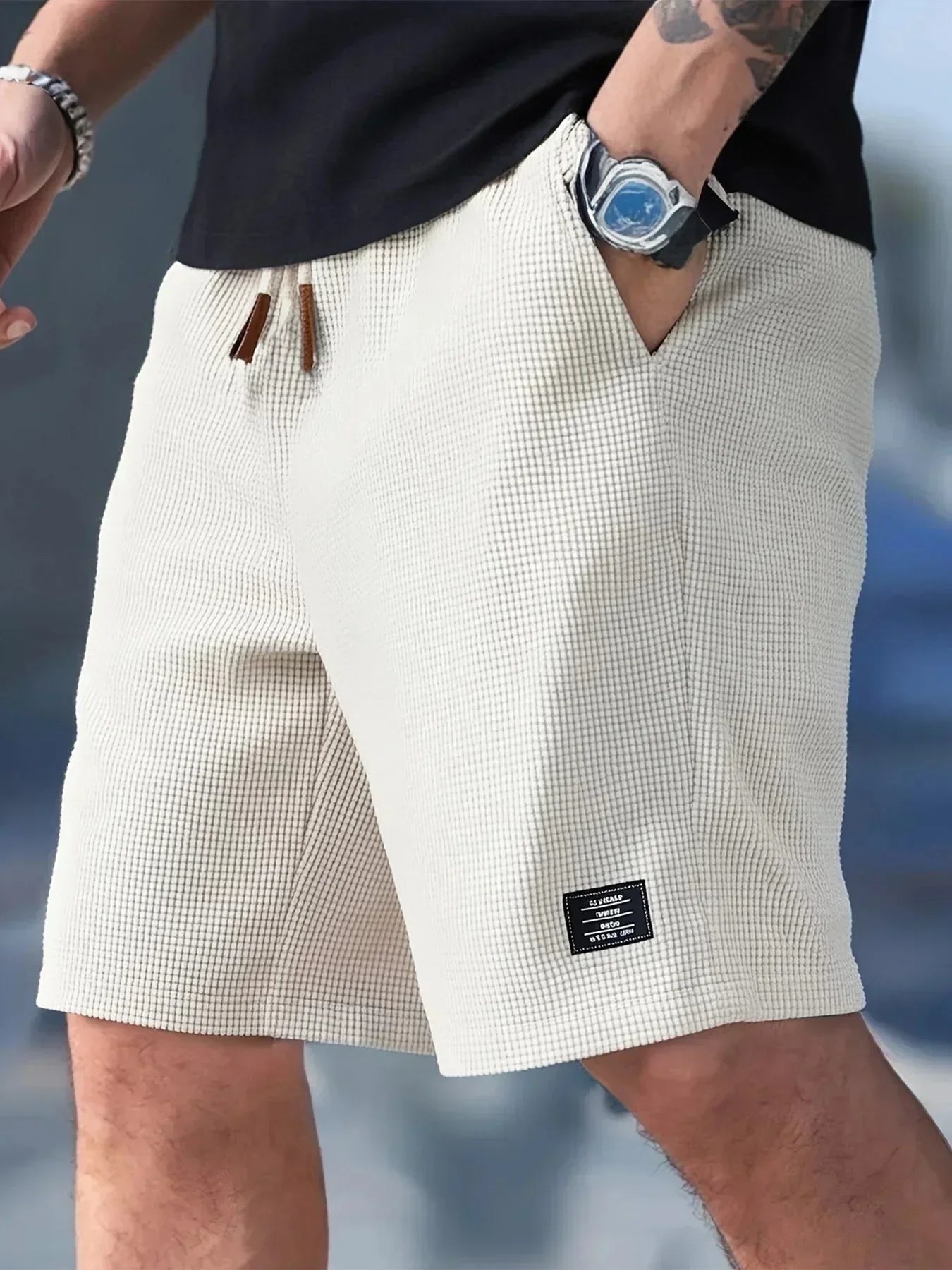 Aronis - Shorts Premium Transpirables con Textura