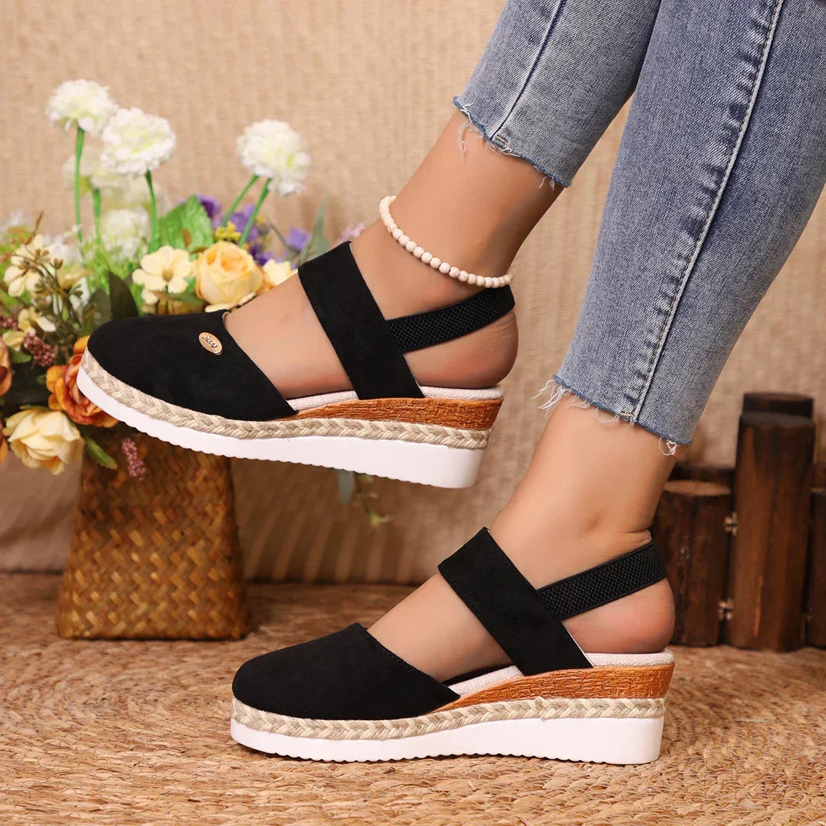 Dalina - Ortopædiske Espadriller med Platform