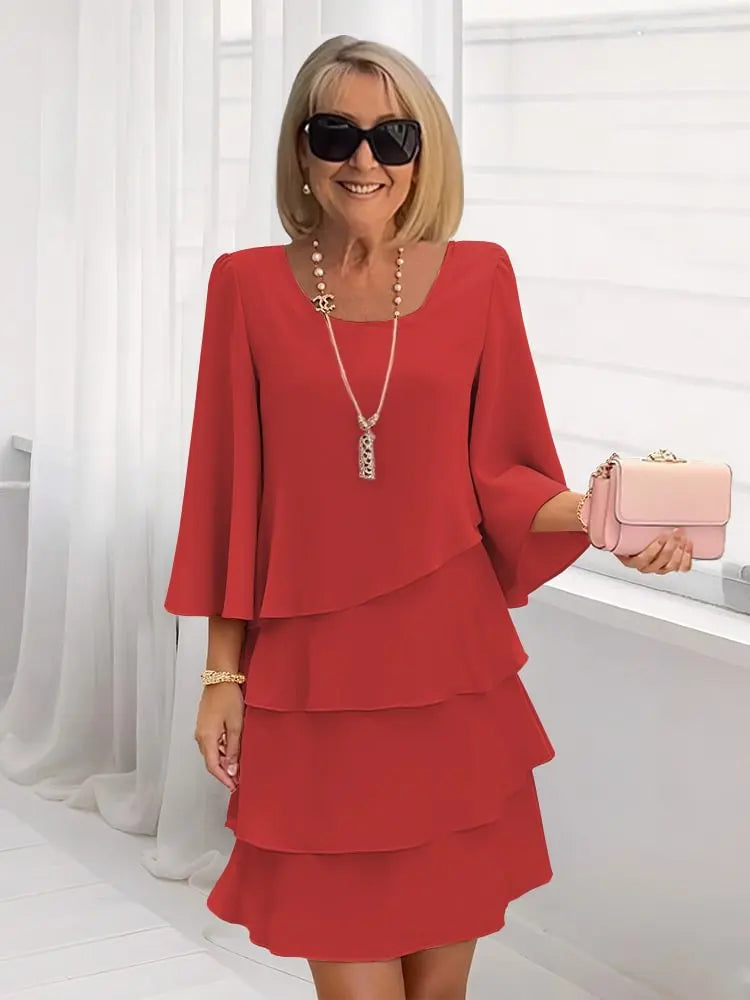 Dolores - Vestido Confort Chic con Volantes (collar de regalo)