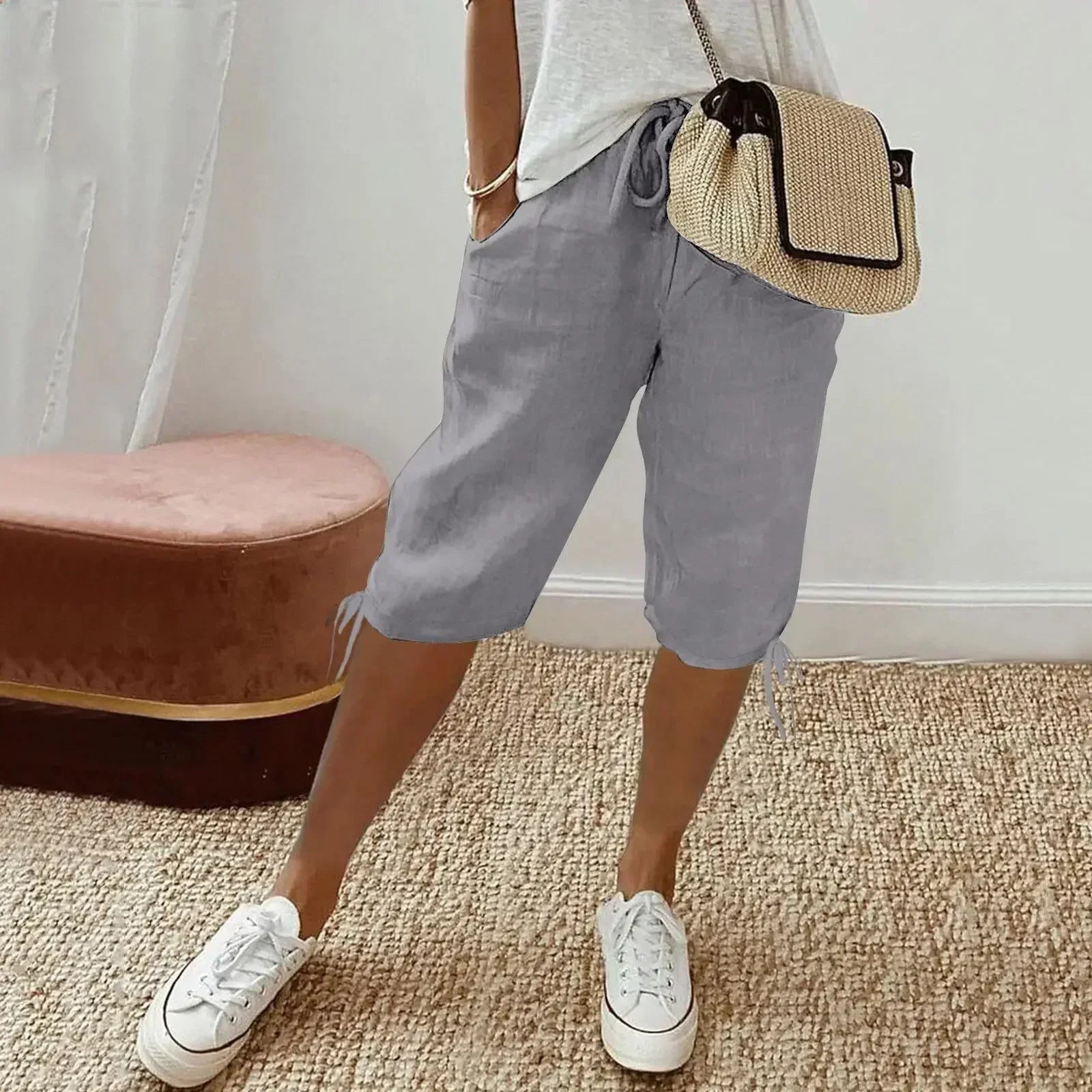 Lalita - Deluxe Linned Lange Shorts