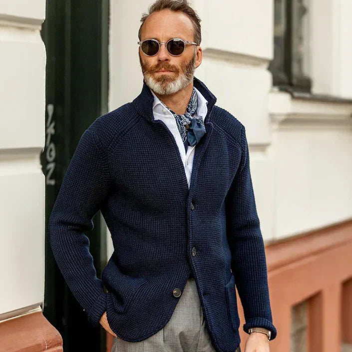 Renato - Cárdigan de Lana Elegante Masculino