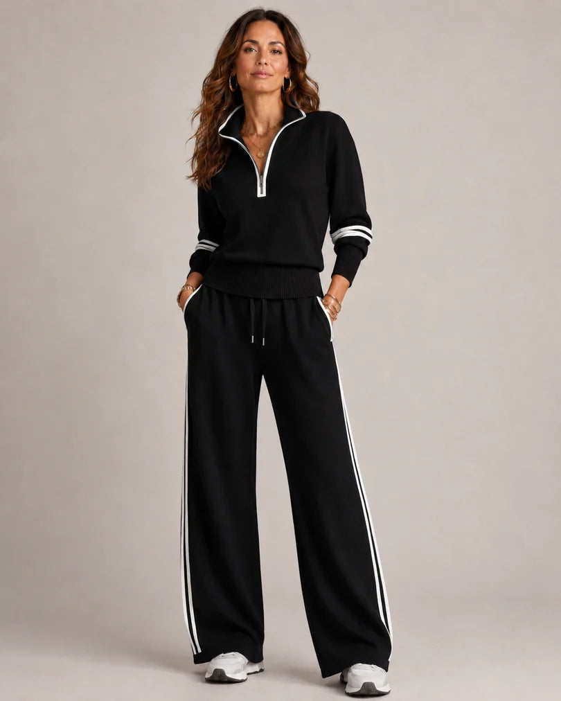 Safiya - Conjunto a Juego Casual de Punto Fino