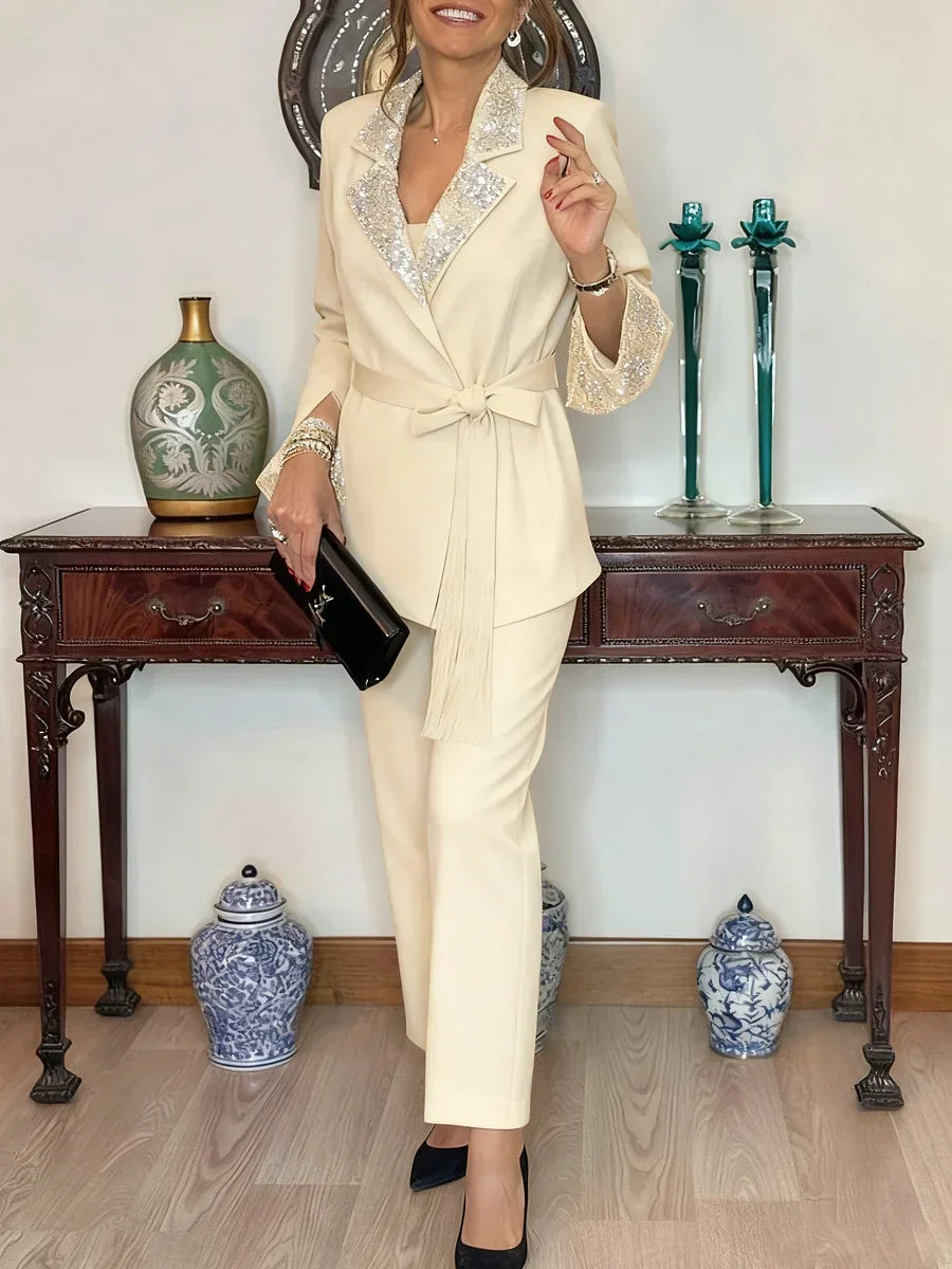 Daniela - Conjunto De Noche Femenino Chaqueta Y Pantalón