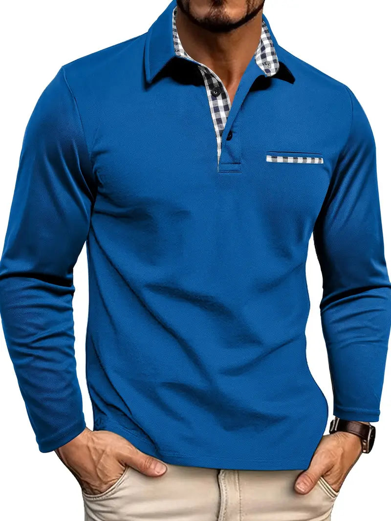 Estevan - Polo Premium con Detalles a Cuadros